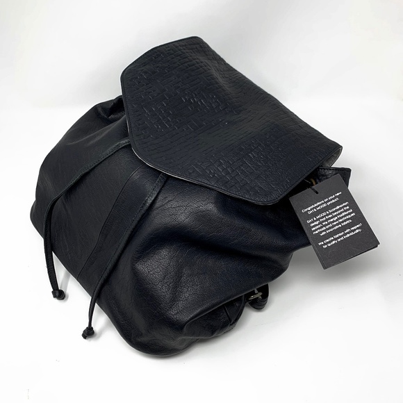 Day & Mood | Black Leather Backpack | NWT